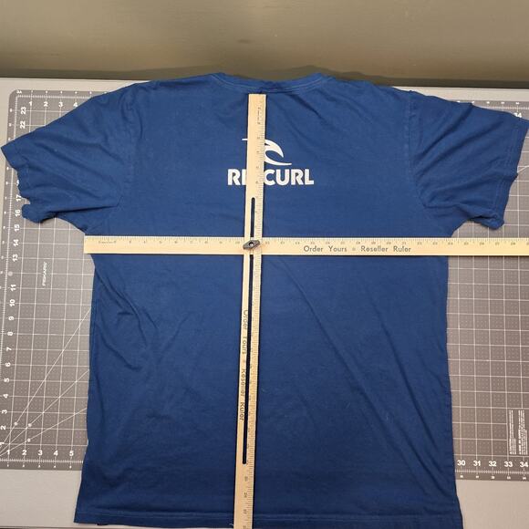 Rip Curl Tshirt XXL Blue Fiji Beach Surfing Skater Island Tropical Paradise - Picture 9 of 11